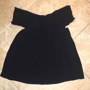 Black off the shoulder top